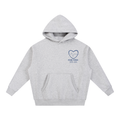 Gray Hoodie w/ Navy Design